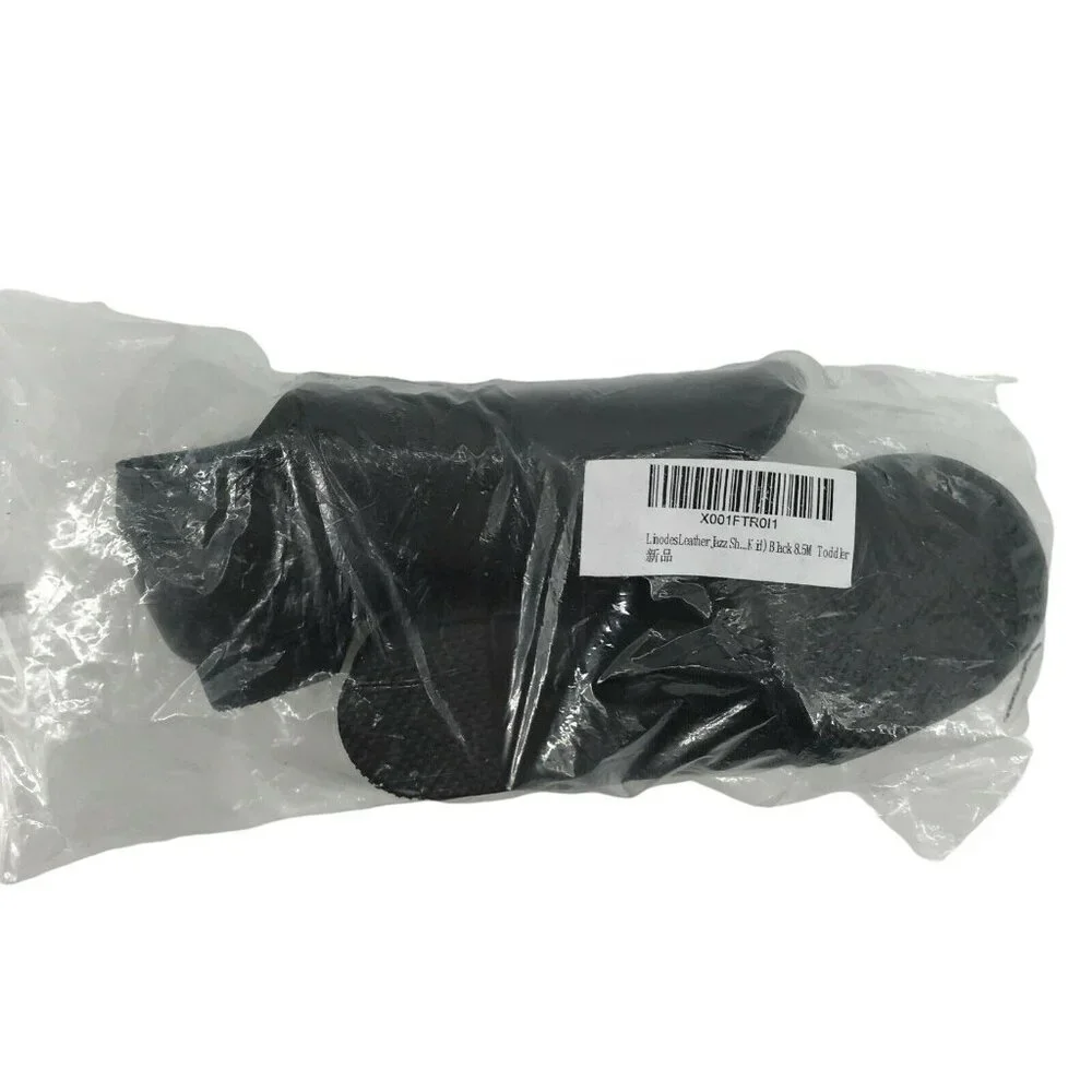 Linodes Girl Toddler Black Leather Low Top Slip On Dance Jazz Shoes Sz 8.5 M - Picture 5 of 6